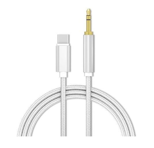 Type-C to 3.5mm AUX Audio Cable - White - MIZO.at