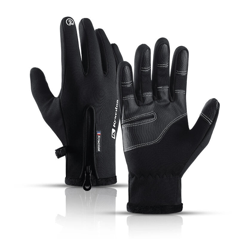 Winter Phone Sports Gloves (Size L, Black)