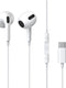 In-Ear Wired Headphones with USB Type-C Microphone - White - MIZO.at