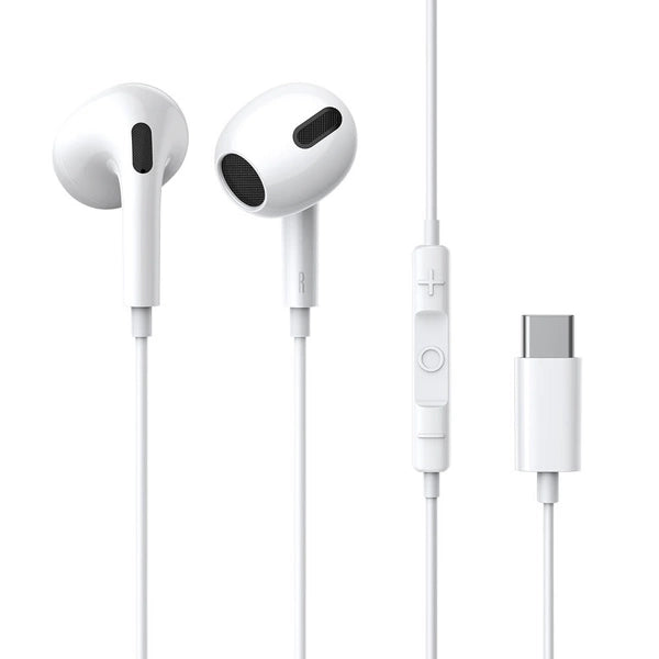 In-Ear Wired Headphones with USB Type-C Microphone - White - MIZO.at