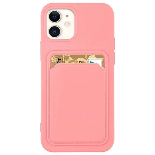 iPhone 12 Card Case Silicone Wallet with Card Slot - Pink 💳📱 - MIZO.at