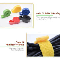 CABLE ORGANIZER VELCRO TAPE 1 METER YELLOW