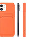 iPhone 13 Pro Card Case Silicone Wallet Case with Card Slot - Orange 🍊📱 - MIZO.at