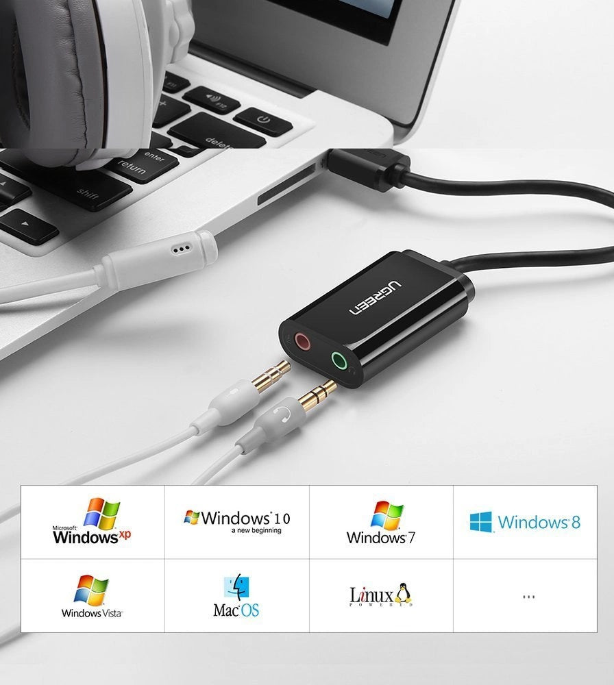 Ugreen External Sound Card USB to 3.5mm Jack Adapter - MIZO.at