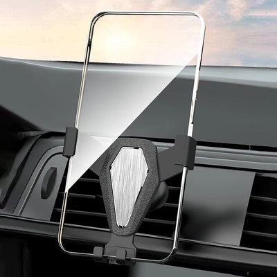 Gravity Smartphone Car Holder, Silver - MIZO.at