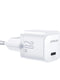 20W Mini USB-C Charger with Power Delivery - Model JR-TCF02 (White)