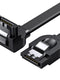 Angle SATA 3.0 Cable 0.5m Black - MIZO.at