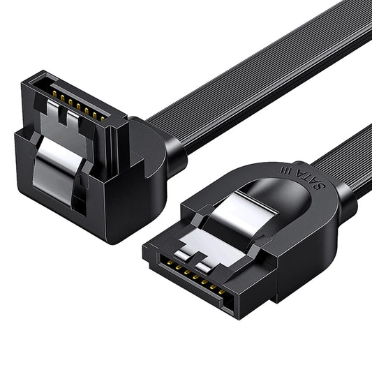 Angle SATA 3.0 Cable 0.5m Black - MIZO.at