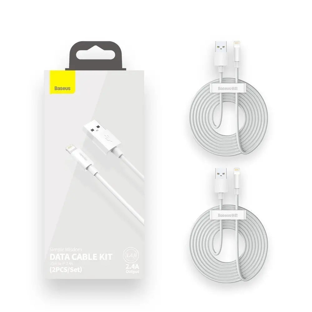 Baseus 2x USB Cable Lightning Fast Charging | Power Delivery 2.4A