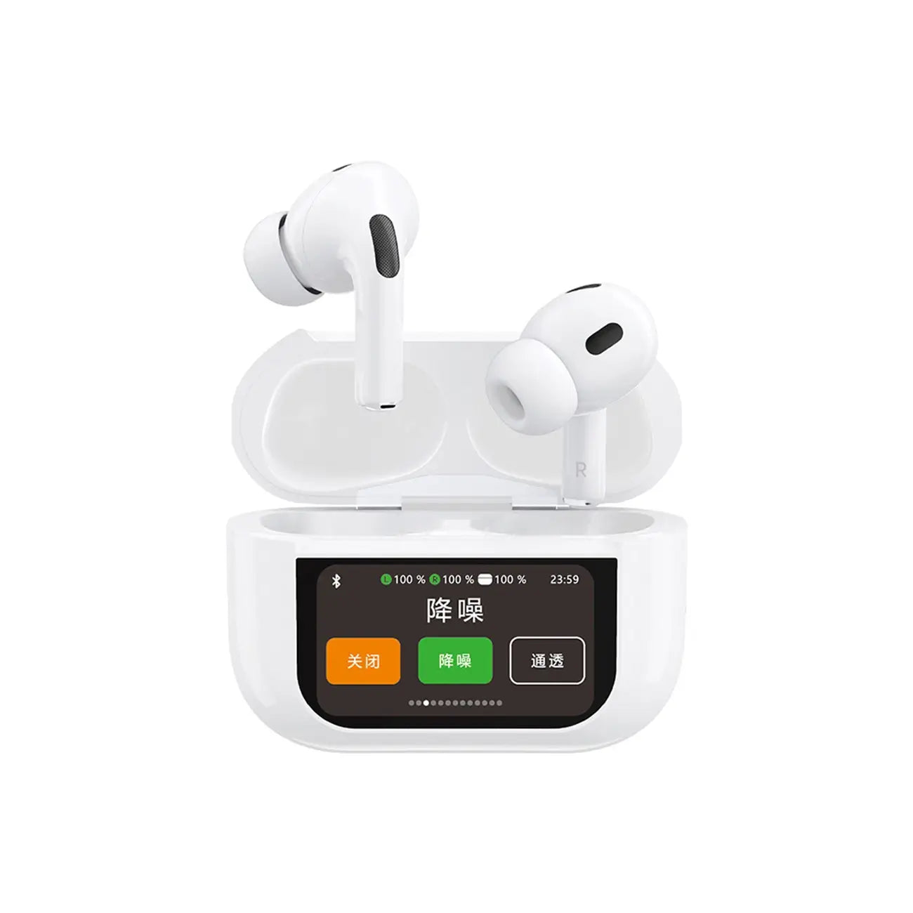 Dudao U19 TWS Bluetooth 5.3 Headphones | ANC, LED Display, White