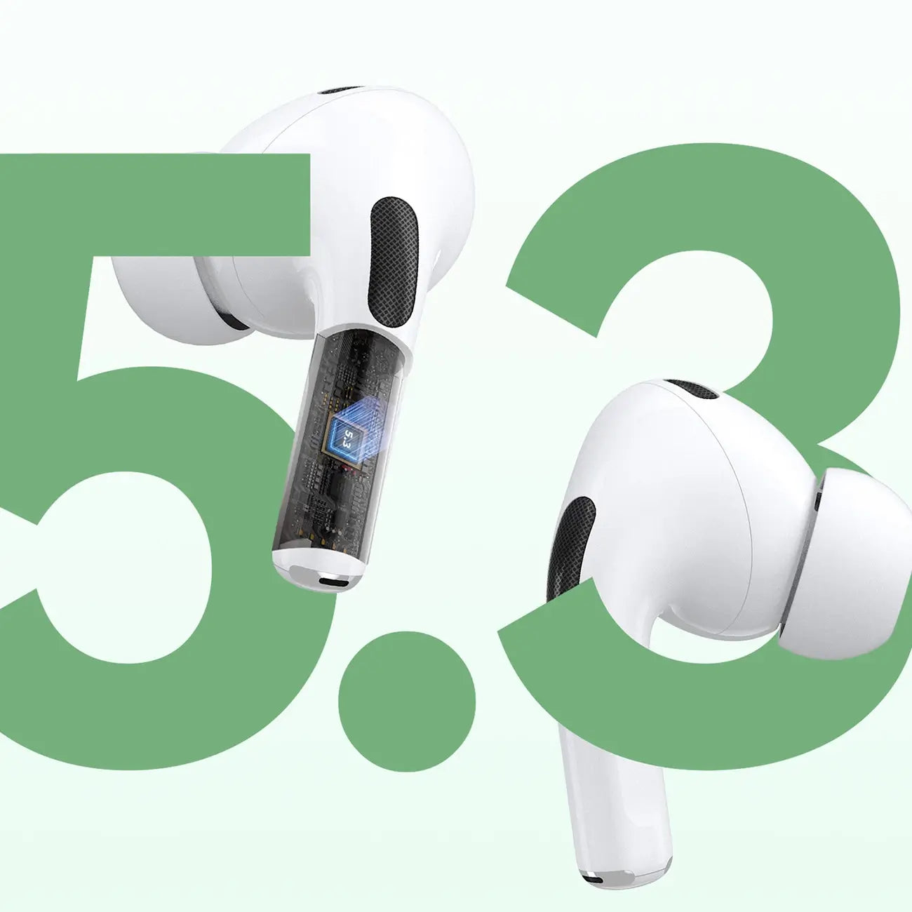 Dudao U19 TWS Bluetooth 5.3 Headphones | ANC, LED Display, White