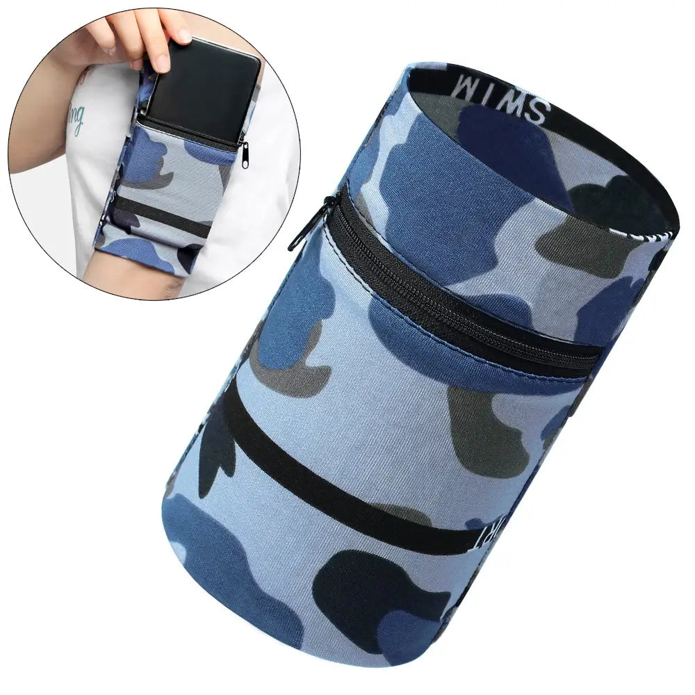 Stoffarmband für Laufen &amp; Fitness | Camo Blau