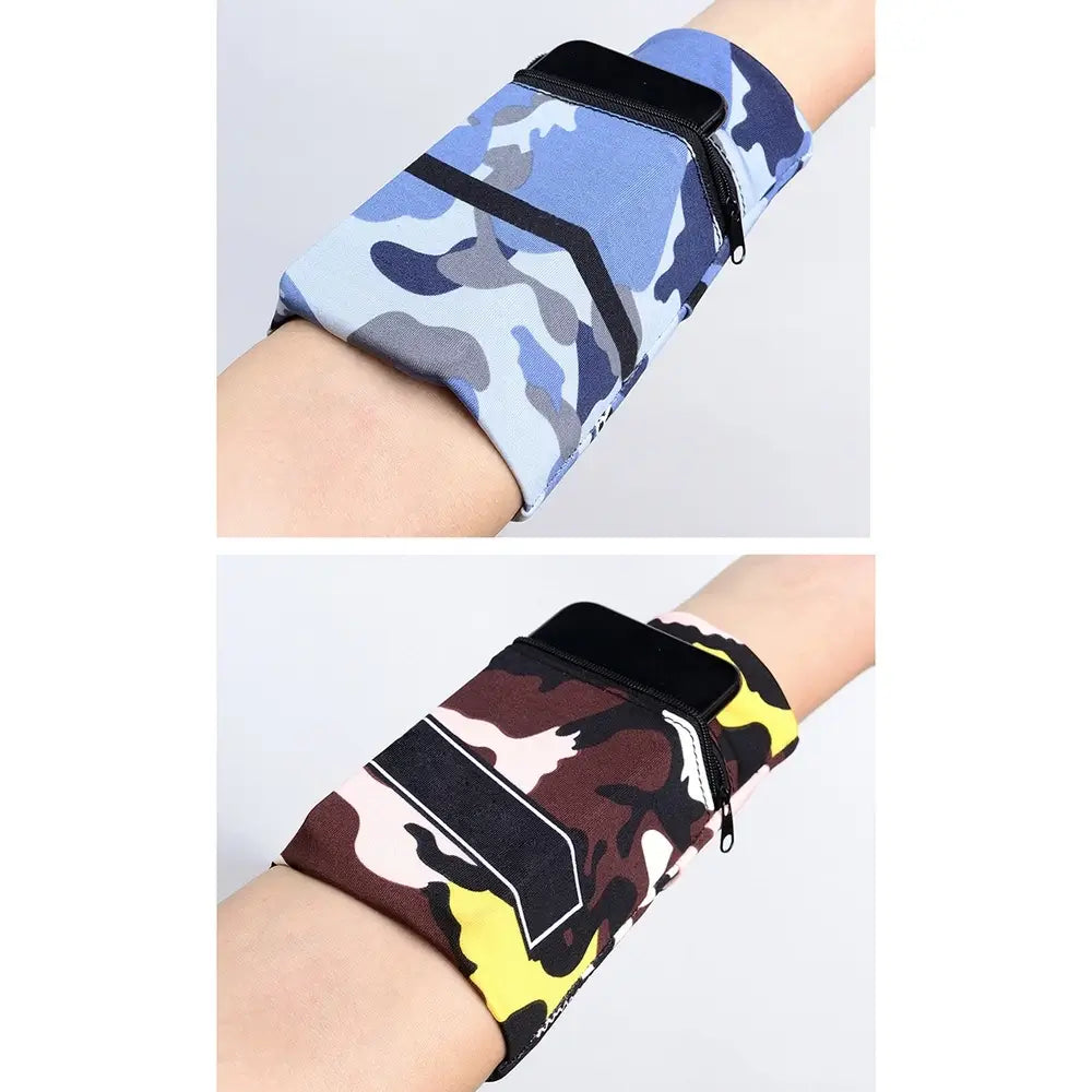 Stoffarmband für Laufen &amp; Fitness | Camo Blau