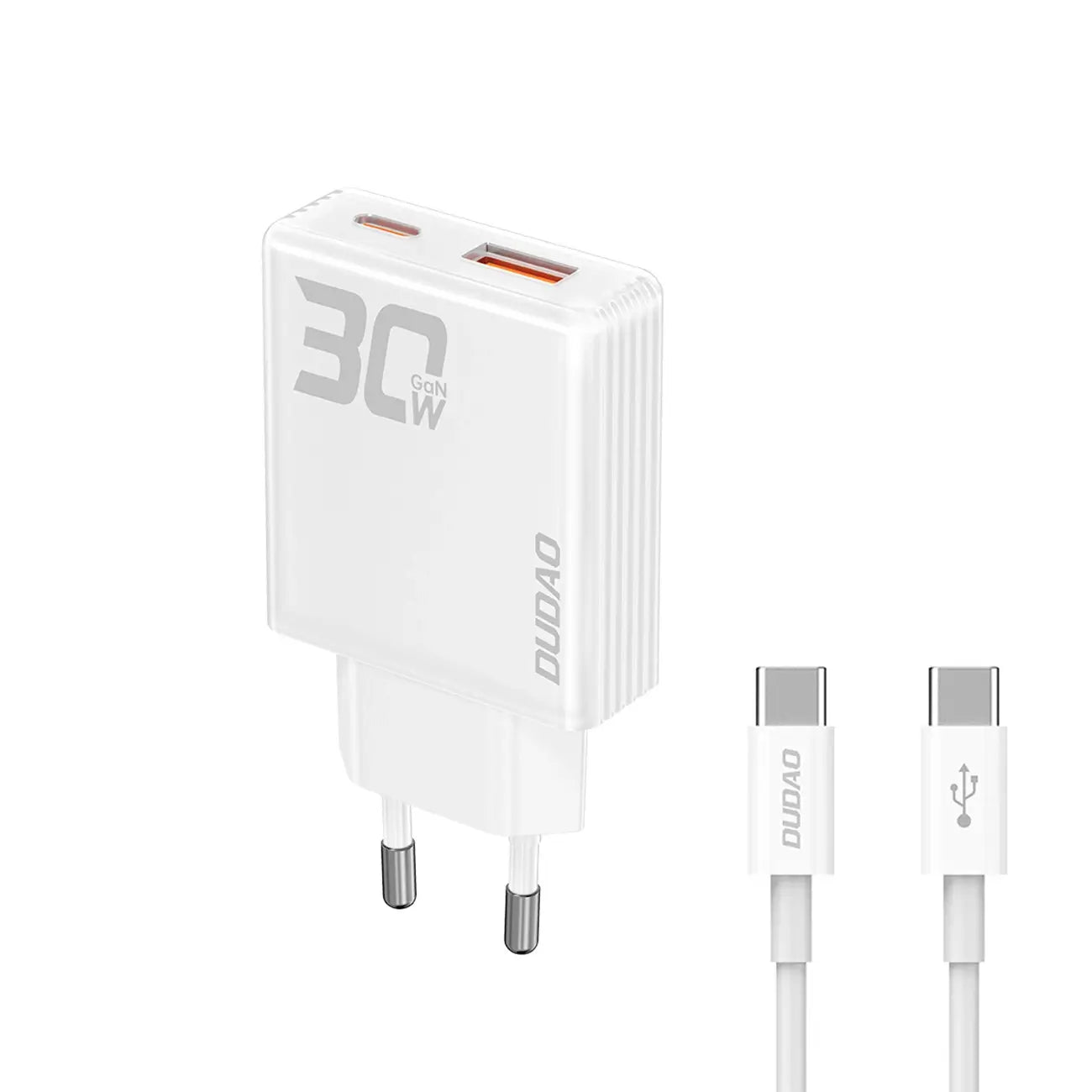 Dudao A30EUT 30W GaN USB-A / USB-C Wall Charger | Compact & Safe