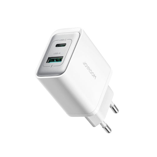 Joyroom JR-TCF15 30W Dual-Port Charger (USB-C & USB-A) – White