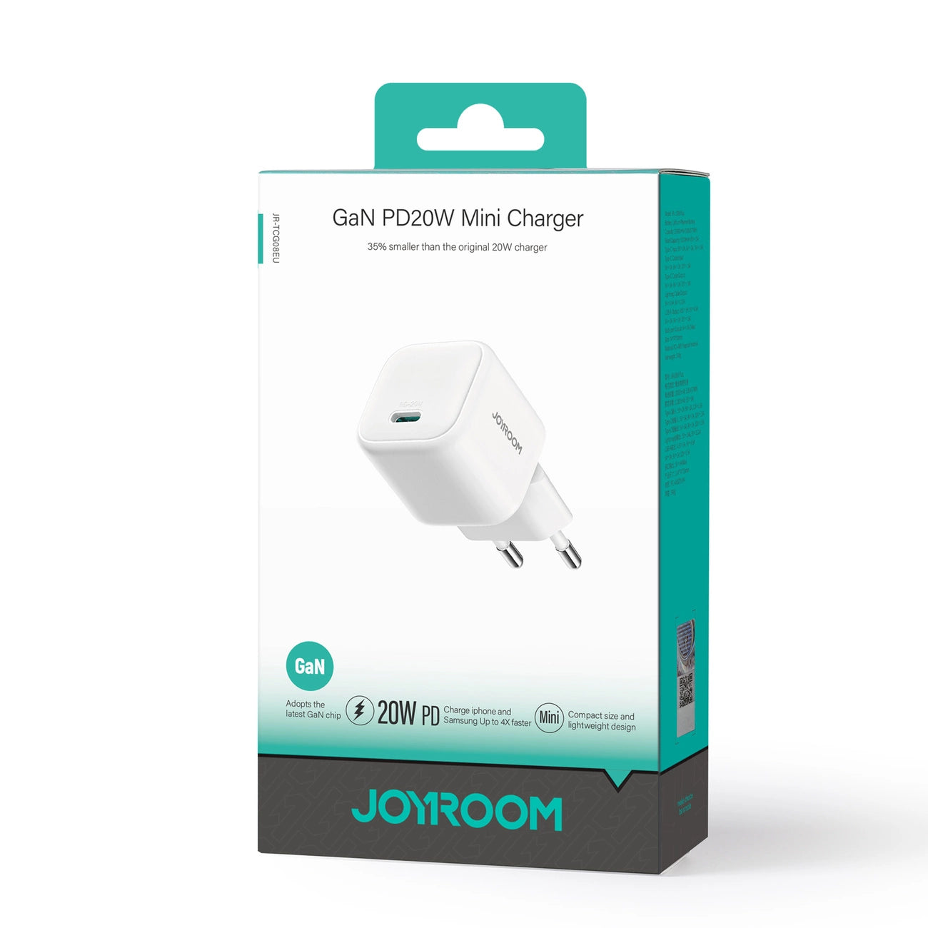 Joyroom JR-TCG08 GaN 20W Power Delivery Wall Charger – White