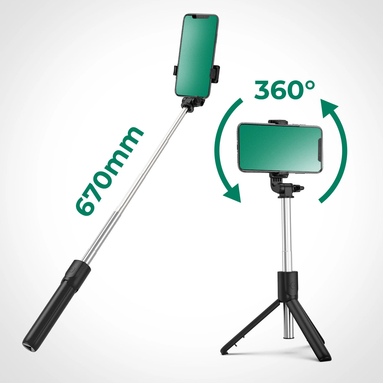 Selfie Stick WRY1S Telescopic Tripod 0.7m for Phone – Black