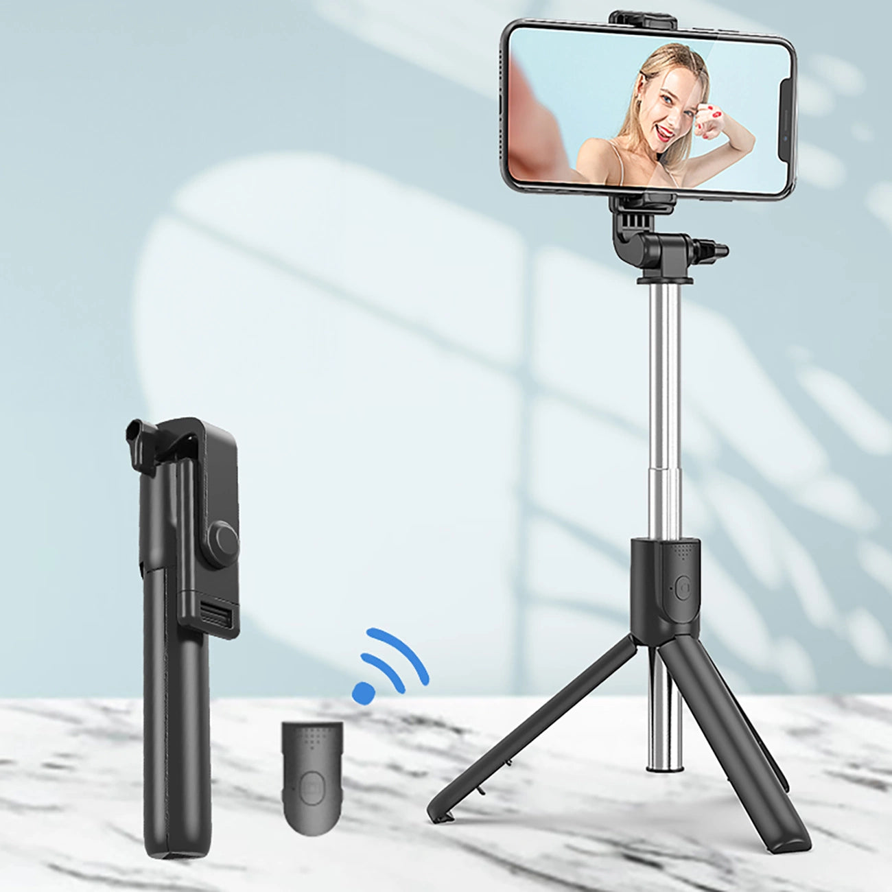 Selfie Stick WRY1S Telescopic Tripod 0.7m for Phone – Black