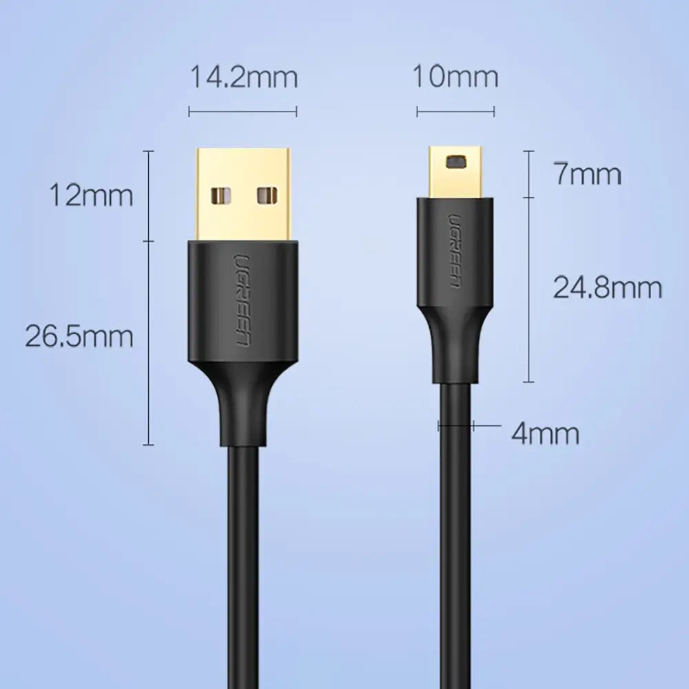 Ugreen Mini USB Cable | 480 Mbps Data Transfer & Charging (0.25m)