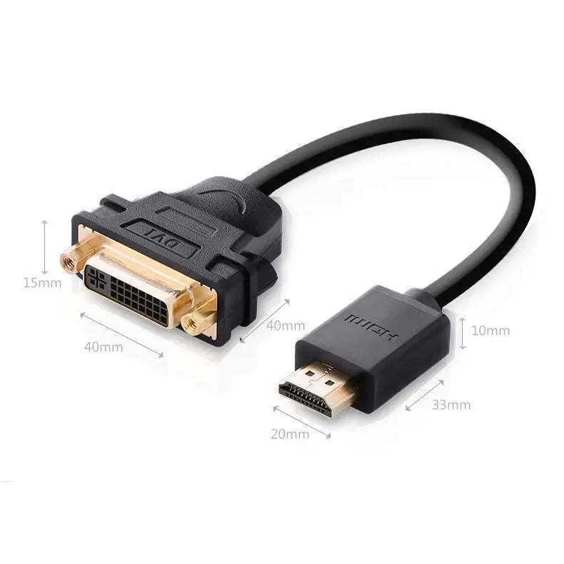 Ugreen DVI to HDMI Adapter | 22cm | Full HD 1080p