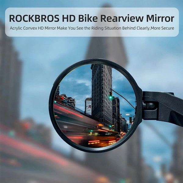 Rockbros Rear-View Left Bicycle Mirror (Black)