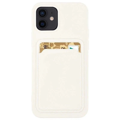 Samsung Galaxy S22+ (S22 Plus) Silicone Wallet Case with Card Pocket - White 💳📱 - MIZO.at