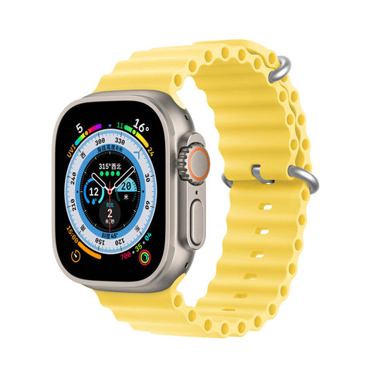 Silicone Band Bracelet for Apple Watch (45/44/42mm) - Yellow - MIZO.at