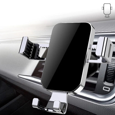 Smartphone Gravity Car Holder for Air Vent - Silver - MIZO.at