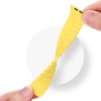 Silicone Band Bracelet for Apple Watch (45/44/42mm) - Yellow - MIZO.at