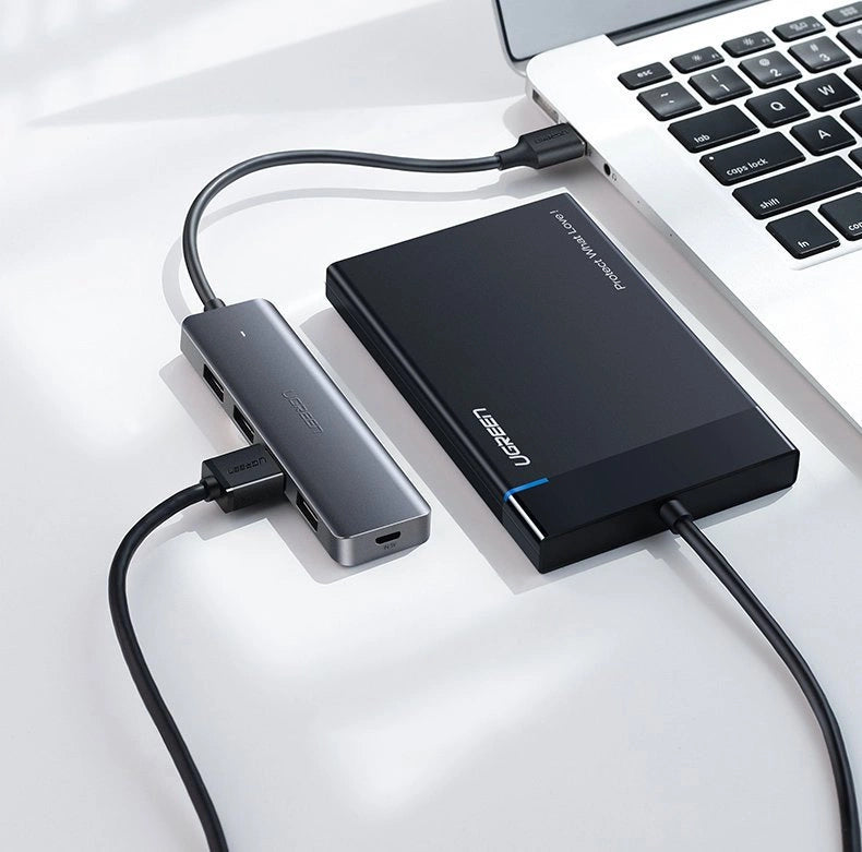 Ugreen USB Type-C HUB | 4x USB 3.2 Gen 1 & Power Port, Gray - MIZO.at