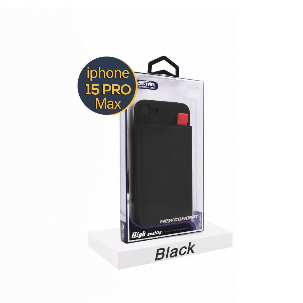 iPhone 15 Pro Max / iphone 14 Pro Max  O-Star Pop-Out Card Wallet Leather Case - (Black) - MIZO.at