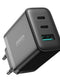 Joyroom JR-TCF10 32W Fast Charger with Dual USB-C & USB-A Ports - Black