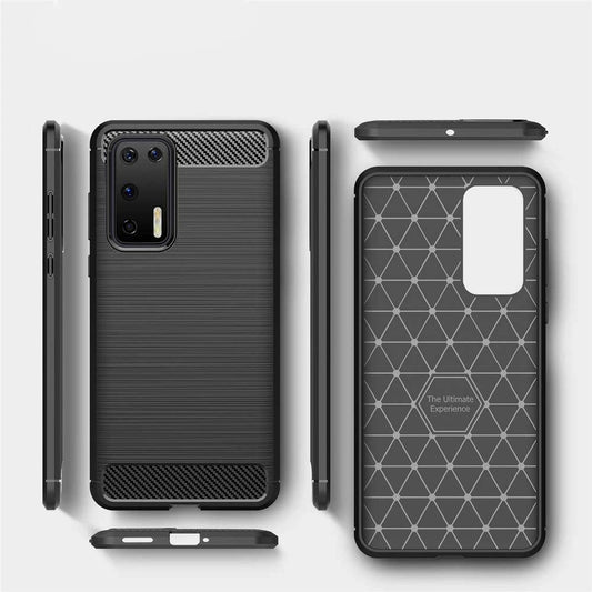 Huawei P40 Blue Carbon Case Flexible Cover! 📱💙 - MIZO.at