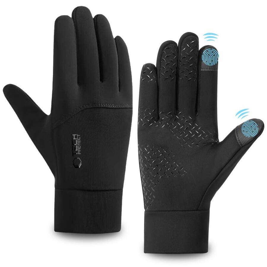 Tech-Protect WG01 Winter Touchscreen Gloves | L, Black - MIZO.at