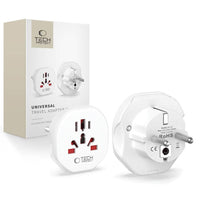 Tech-Protect Universal Travel Adapter | EU Plug, White - MIZO.at