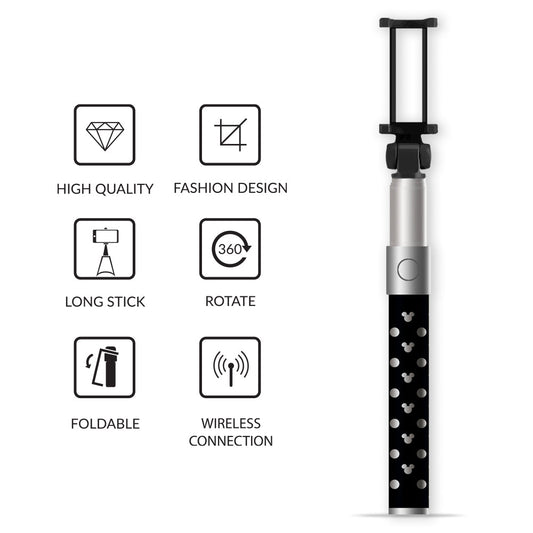 Disney Mickey Big Head Wireless Selfie Stick | Black