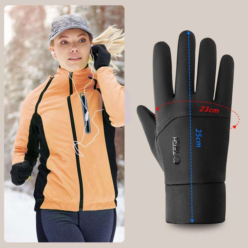 Tech-Protect WG01 Winter Touchscreen Gloves | L/M, Black