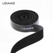 USAMS Cable Organizer | 1M Black Velcro Cable Management - MIZO.at