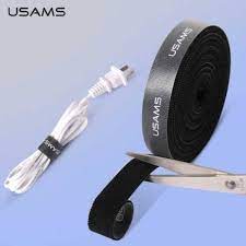 USAMS Cable Organizer | 1M Black Velcro Cable Management - MIZO.at